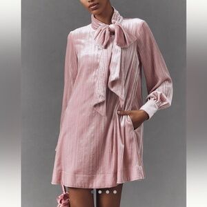 The Caroline Tie Neck Mini Dress (Maeve for Anthropologie)